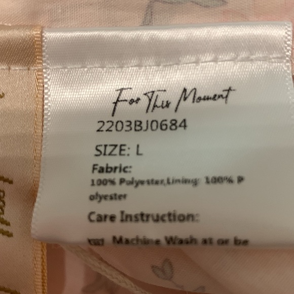 For This Moment Cottagecore Romantic Renaissance Tea Rose Milk Maid Dress Large - Picture 8 of 10